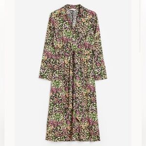 H&M Tie Belt Floral Daisy Midi Dress